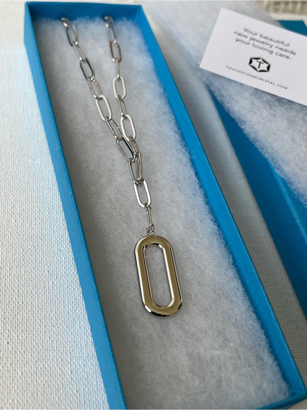 TSC by Swarovski Aurora Borealis Crystal “Join Us” Pendant Necklace, NWT - Picture 8 of 11